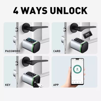 Cartão de memória Smart Digital Lock Tuya Wifi App Segurança para Home Office cilindro oval pequeno