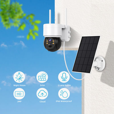 2MP 1080p CMOS Sensor Painel Solar Câmera IP Wifi para visão noturna ao ar livre
