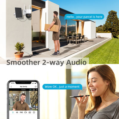 2MP 1080p CMOS Sensor Painel Solar Câmera IP Wifi para visão noturna ao ar livre