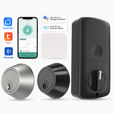 Fechadura inteligente de porta de alumínio com Wi-Fi e controle de teclado de entrada sem chave Tuya