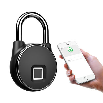 Garage Zinc Alloy Security Smart Lock com interface USB e reconhecimento de impressões digitais