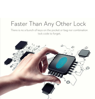 Garage Zinc Alloy Security Smart Lock com interface USB e reconhecimento de impressões digitais