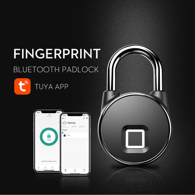 Garage Zinc Alloy Security Smart Lock com interface USB e reconhecimento de impressões digitais