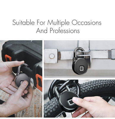 Garage Zinc Alloy Security Smart Lock com interface USB e reconhecimento de impressões digitais
