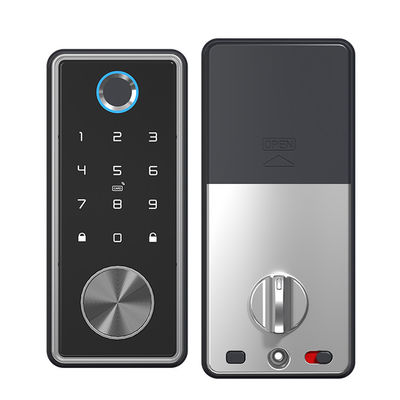 Fechadura inteligente de liga de zinco preto azul para rede WIFI Tuya APP cartão de memória