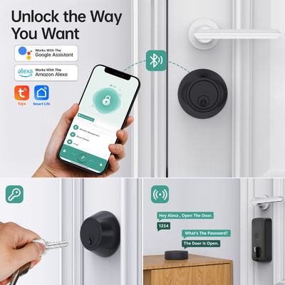 Fácil Operação Bluetooth Keypad Smart Lock para Porta de Madeira de Alumínio Desbloqueio remoto
