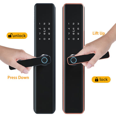 Fechadura de porta com impressão digital controlada por APP para portas de aço de madeira de alumínio Tuya Smart TT Lock