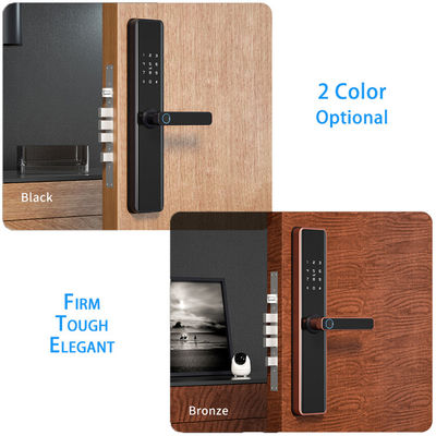 Fechadura de porta com impressão digital controlada por APP para portas de aço de madeira de alumínio Tuya Smart TT Lock
