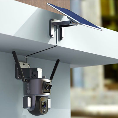 Vigilância sem fio WIFI com câmera solar 4K dupla 10X zoom óptico e visão noturna
