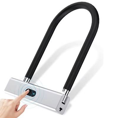 Impressão digital Smart U Lock para Bicicleta Bicicleta Motocicleta Porta de vidro Alcatrão de zinco pesado