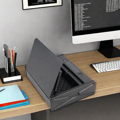 Caixa de segurança de impressões digitais biométricas sem chave para casa e escritório Espessura da porta 2,5 mm