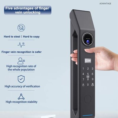 Bloqueio de porta inteligente com leitor de veia digital de precisão com cilindro de bloqueio de segurança de classe C e APP