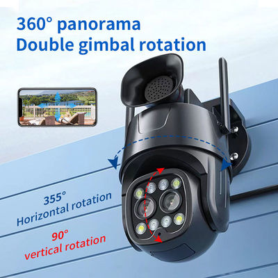 2.8 8mm Dual Lens PTZ IP Camera com Hybrid Zoom Human Detection e Audio Capability