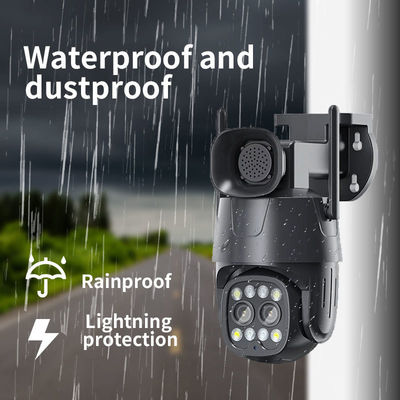2.8 8mm Dual Lens PTZ IP Camera com Hybrid Zoom Human Detection e Audio Capability