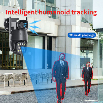 2.8 8mm Dual Lens PTZ IP Camera com Hybrid Zoom Human Detection e Audio Capability