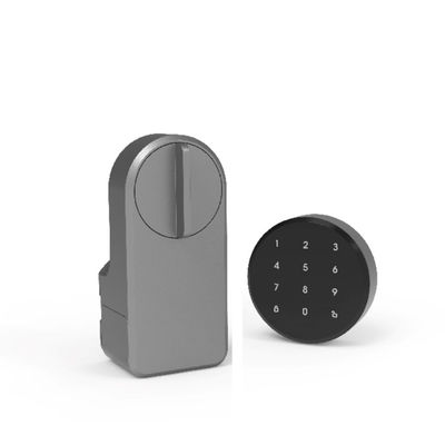Função de alarme Retrofit cinza fechadura de porta Smart Knob para Bluetooth Gateway e Deadlock