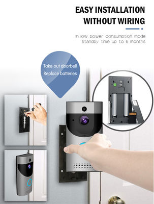 1080P Resolução Rede Wifi Intercom Smart Tuya Camara sem fio Sinal de porta para vidro de madeira
