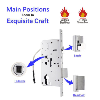 Fechaduras de porta doméstica Israel Interior Smart Eletrônico Corpo de fechadura para portas de latão de madeira