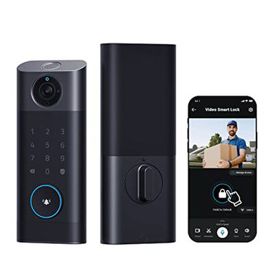 Fechadura de porta inteligente com estilo minimalista moderno e opção de armazenamento de dados de cartão de memória