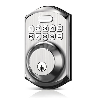Fechadura de porta inteligente pesada para porta de madeira em Dubai Ouro Israel Israel 4 baterias AA