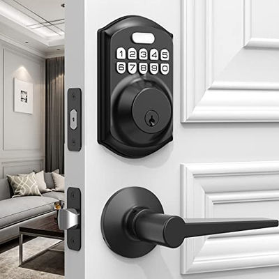 Fechadura de porta inteligente pesada para porta de madeira em Dubai Ouro Israel Israel 4 baterias AA