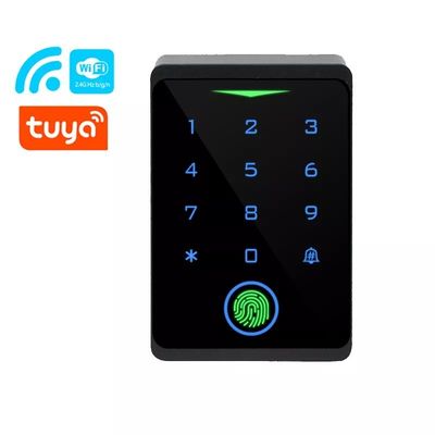 Controlador de acesso de entrada de porta de teclado RFID inteligente com impressão digital e Wiegand