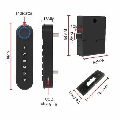Blue Tooth Network Glass Door Cabinet Lock portátil com teclado digital e entrada sem chave