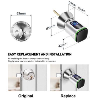 Proteja sua casa com o TUYA WiFi BLE Smart Bedroom Door Lock Cylinder e Cartão de Memória