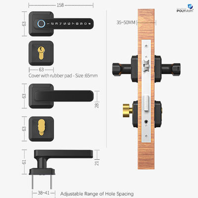 Aplicativo Desbloquear Alta Segurança Fechadura Eletrônica de Portas para Casa Apartamento de Hotel 158mm*63mm*61mm