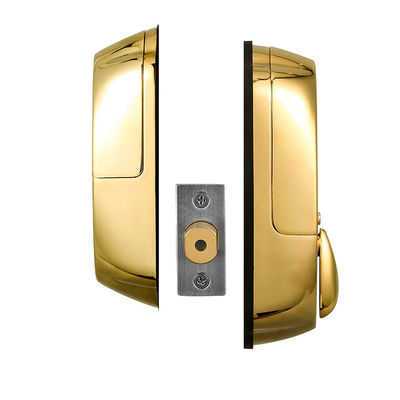 Porta de madeira de alta segurança cor dourada impermeável deslizante Smart impressão digital fechadura de porta 42,1 * 35,6 * 51,5 cm