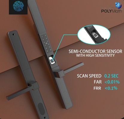 Aplicação Tuya Wi-Fi à prova d'água sem chave digital, fechadura de porta inteligente, alça de impressão digital biométrica