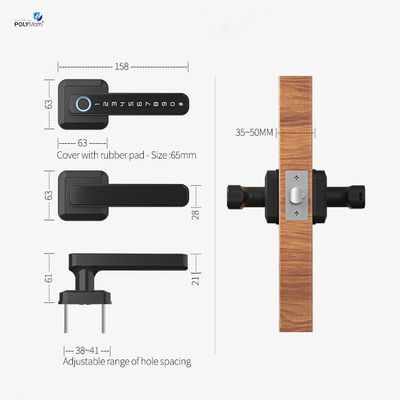 Bloqueio de impressões digitais biométricas de liga de zinco TTlock Wifi Smart Lock M1 para segurança aprimorada