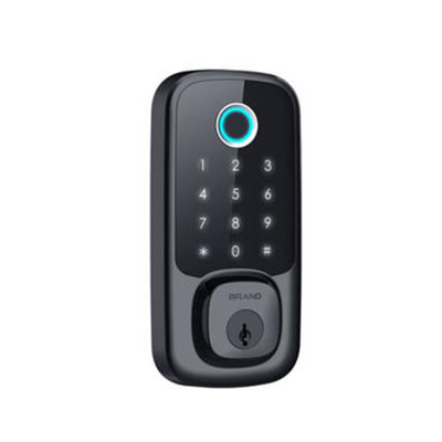 Fechadura de porta exterior de impressão digital com chave de segurança inteligente e funcionalidade de cartão de memória
