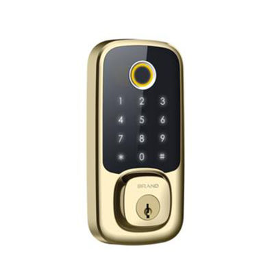 Fechadura de porta exterior de impressão digital com chave de segurança inteligente e funcionalidade de cartão de memória
