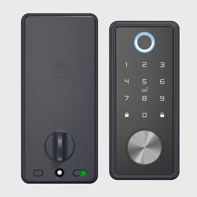 Porta de alumínio TUYA Smart Lock com reconhecimento de impressões digitais e armazenamento de cartão de memória