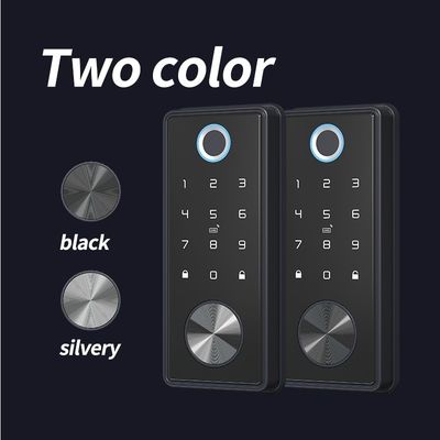 Porta de alumínio TUYA Smart Lock com reconhecimento de impressões digitais e armazenamento de cartão de memória