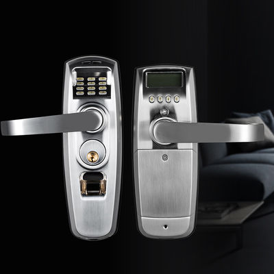 Porta de madeira impressão digital chave senha desbloquear porta de segurança Smart Home fechadura com bateria