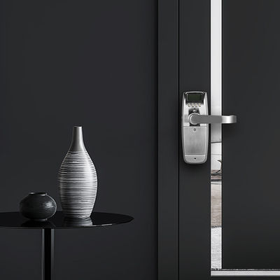 Porta de madeira impressão digital chave senha desbloquear porta de segurança Smart Home fechadura com bateria