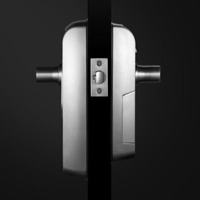 Porta de madeira impressão digital chave senha desbloquear porta de segurança Smart Home fechadura com bateria