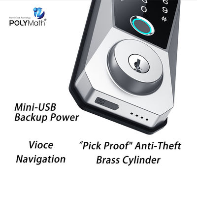 Porta de aço inoxidável Smart Deadbolt Lock Wifi Digital Front Keyless para casa Tuya App