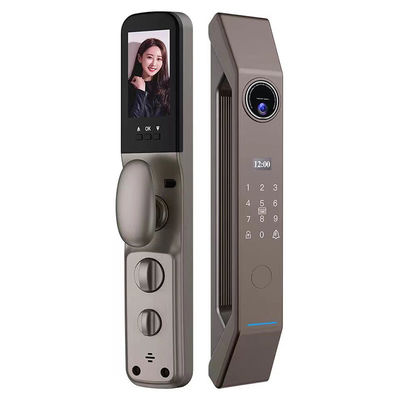 Armazenamento de dados na nuvem Entrada sem chave fechadura de porta inteligente para portas de madeira e aço inoxidável