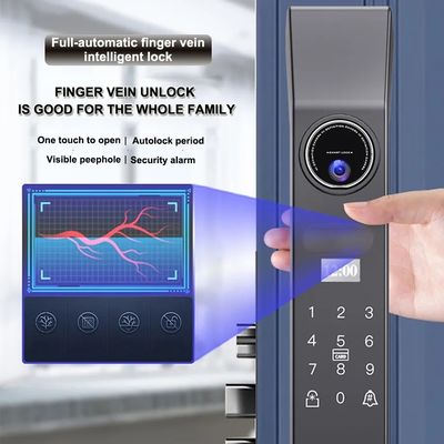 Armazenamento de dados na nuvem Entrada sem chave fechadura de porta inteligente para portas de madeira e aço inoxidável