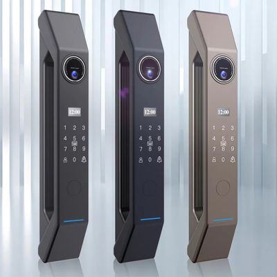 Armazenamento de dados na nuvem Entrada sem chave fechadura de porta inteligente para portas de madeira e aço inoxidável