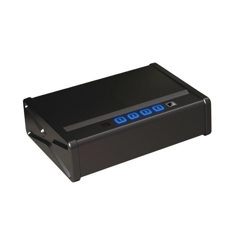 Mini Safe Digital Heavy Duty Fingerprint Code Key Desbloquear Arma de Dinheiro Safe para Apoio de Cabeça de Carro