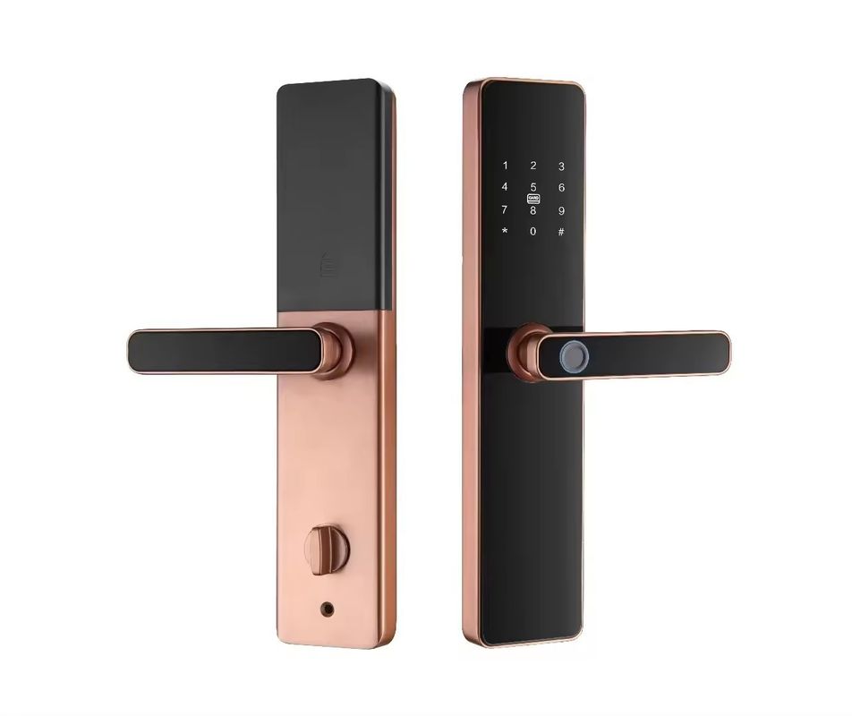 Fechadura de porta com impressão digital controlada por APP para portas de aço de madeira de alumínio Tuya Smart TT Lock