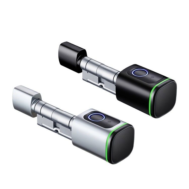 Porta de aço Tuya Digital App Cards Password Smart Cylinder Lock com armazenamento de cartão de memória