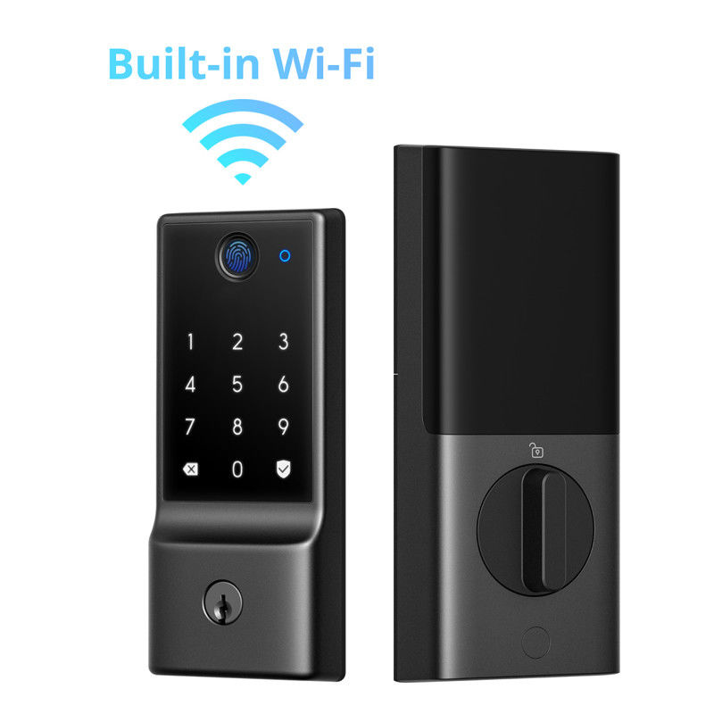 Fechadura de porta inteligente com estilo minimalista moderno e opção de armazenamento de dados de cartão de memória