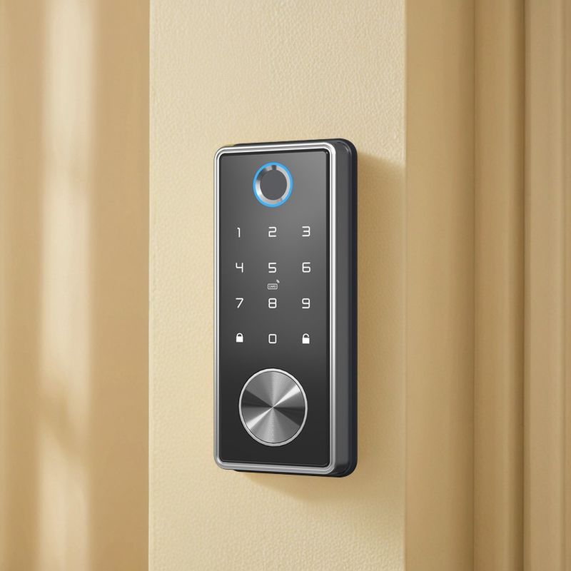 Smart WiFi impressão digital fechadura de porta para madeira de alumínio e aço portas opção de cartão de memória