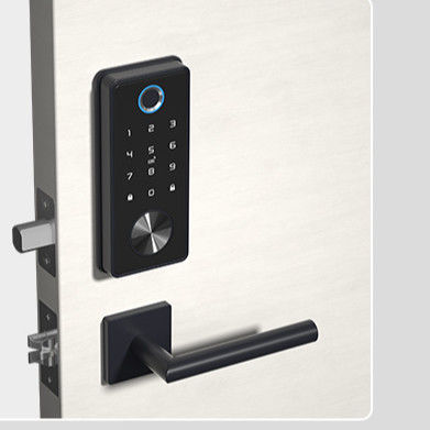Black Smart WiFi Tuya Impressão digital da porta desbloquear com código APP e impressão digital