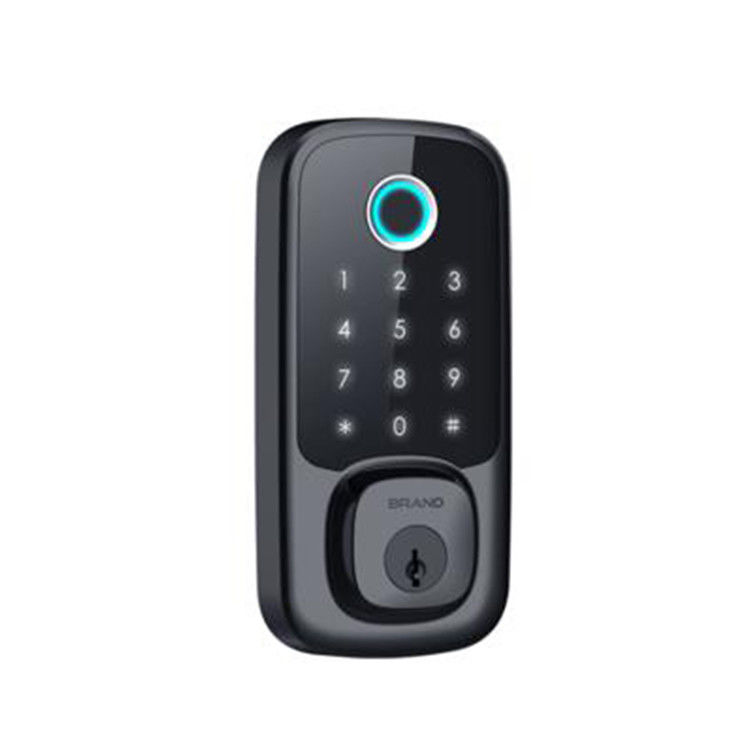 Fechadura de porta exterior de impressão digital com chave de segurança inteligente e funcionalidade de cartão de memória